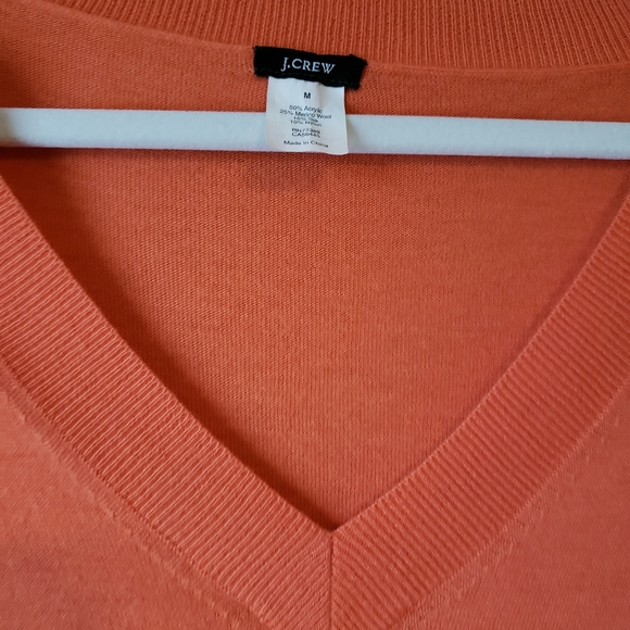 J. Crew merino wool/silk orange sweater - Picture 2 of 4